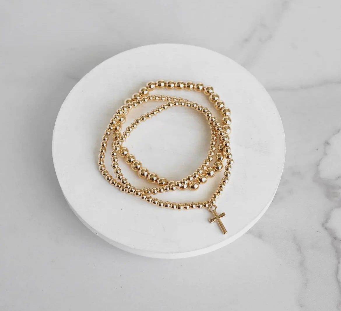 Gold Minimal Bracelet Set