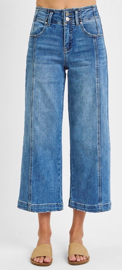 High Rise Crop Front Seam Jean