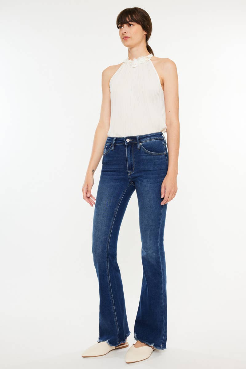 Dark High Rise Bootcut Jeans