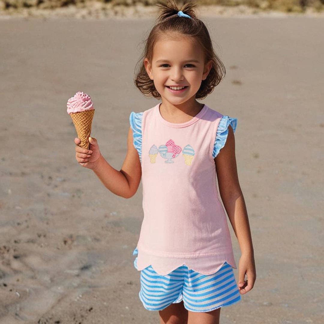 Ice Cream Girl's Shorts Set