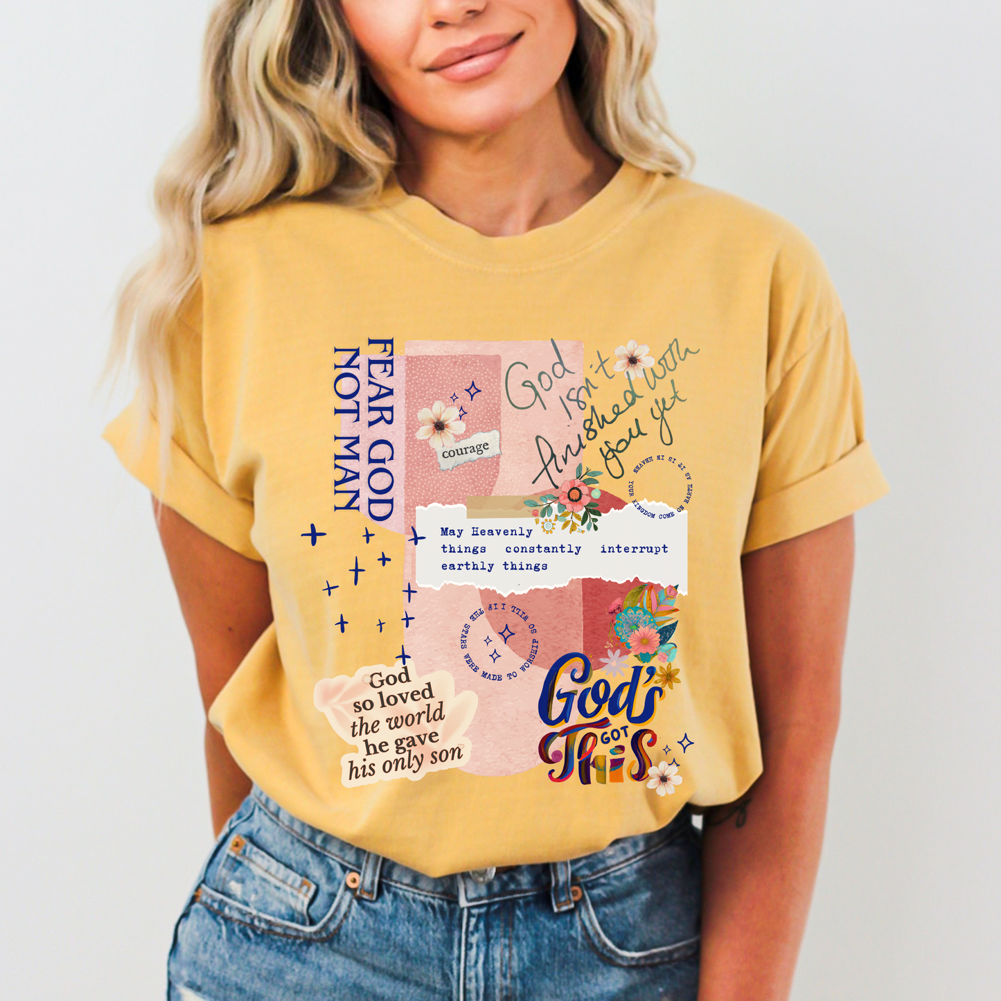 Bible Verse Collage Comfort Colors Christian T Shirt