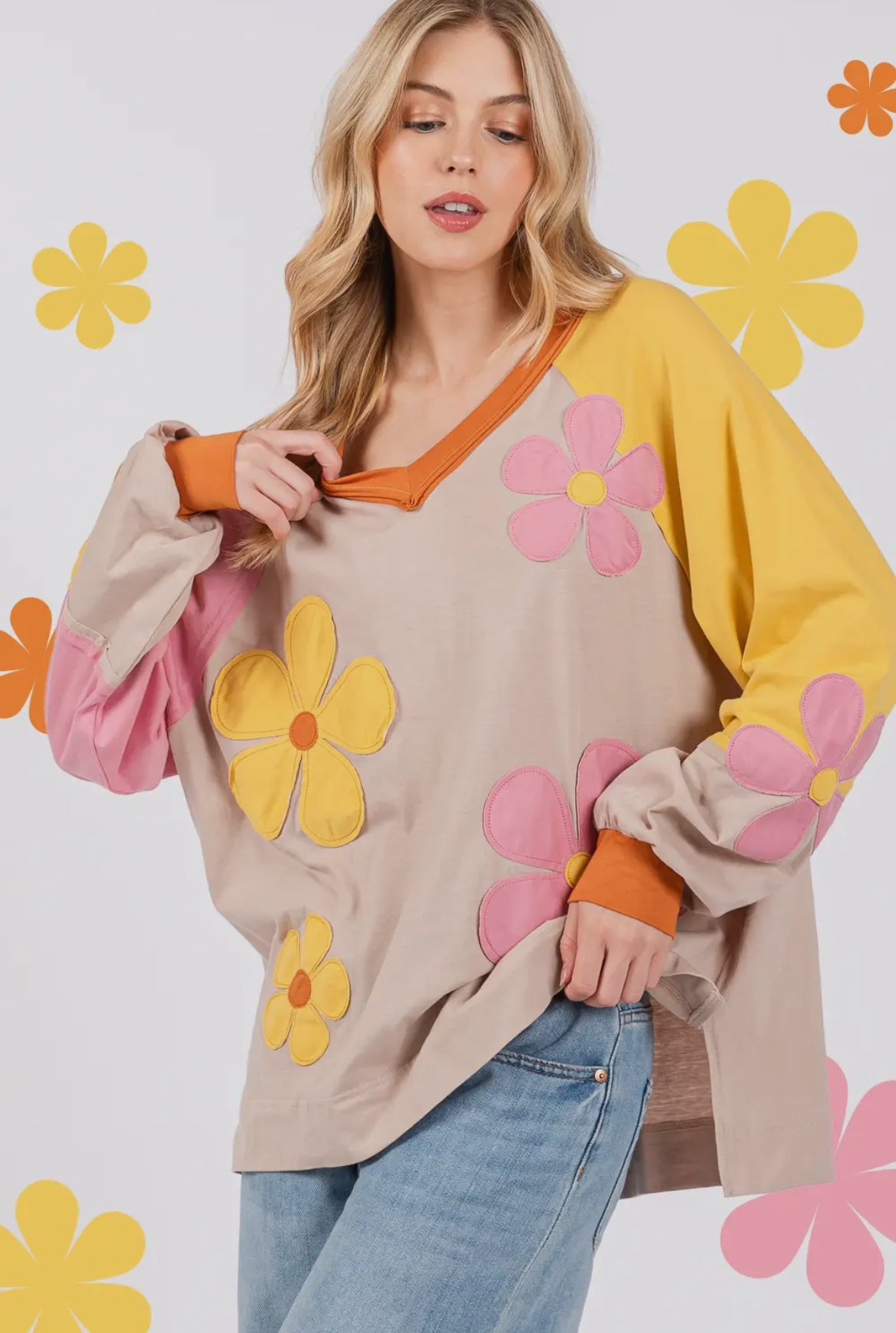 Flower Patch Long Sleeve Top