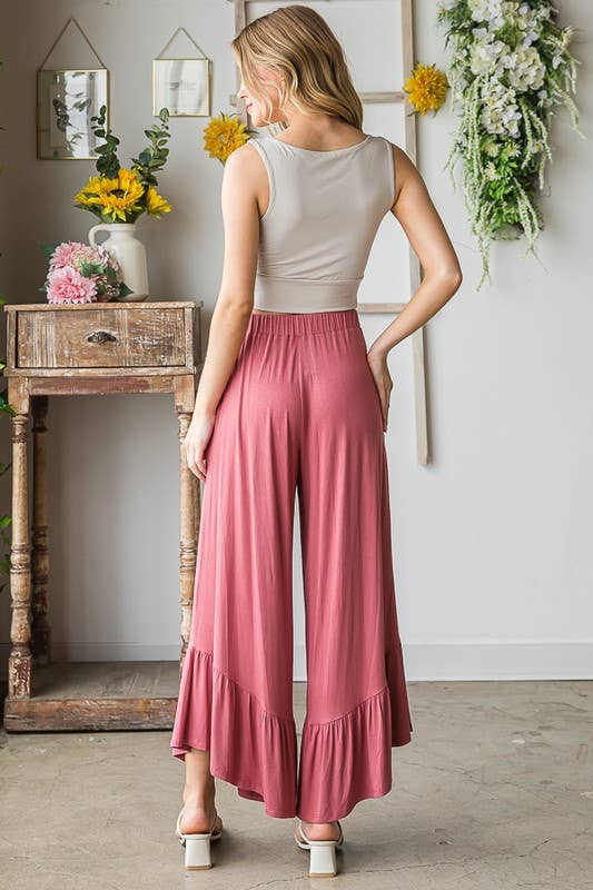 SOLID CASUAL PANTS