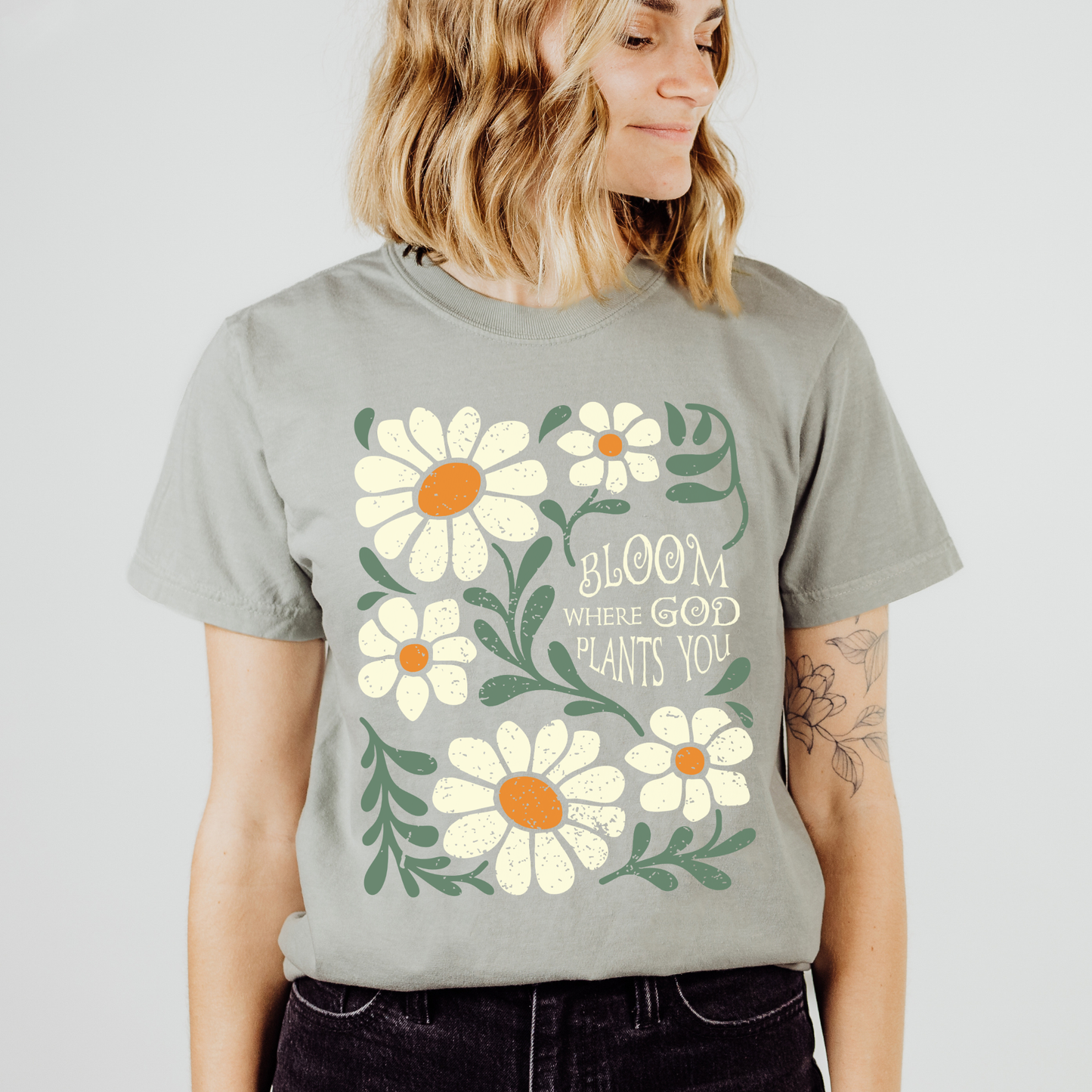Bloom Where God Plants You Comfort Colors Christian T Shirt