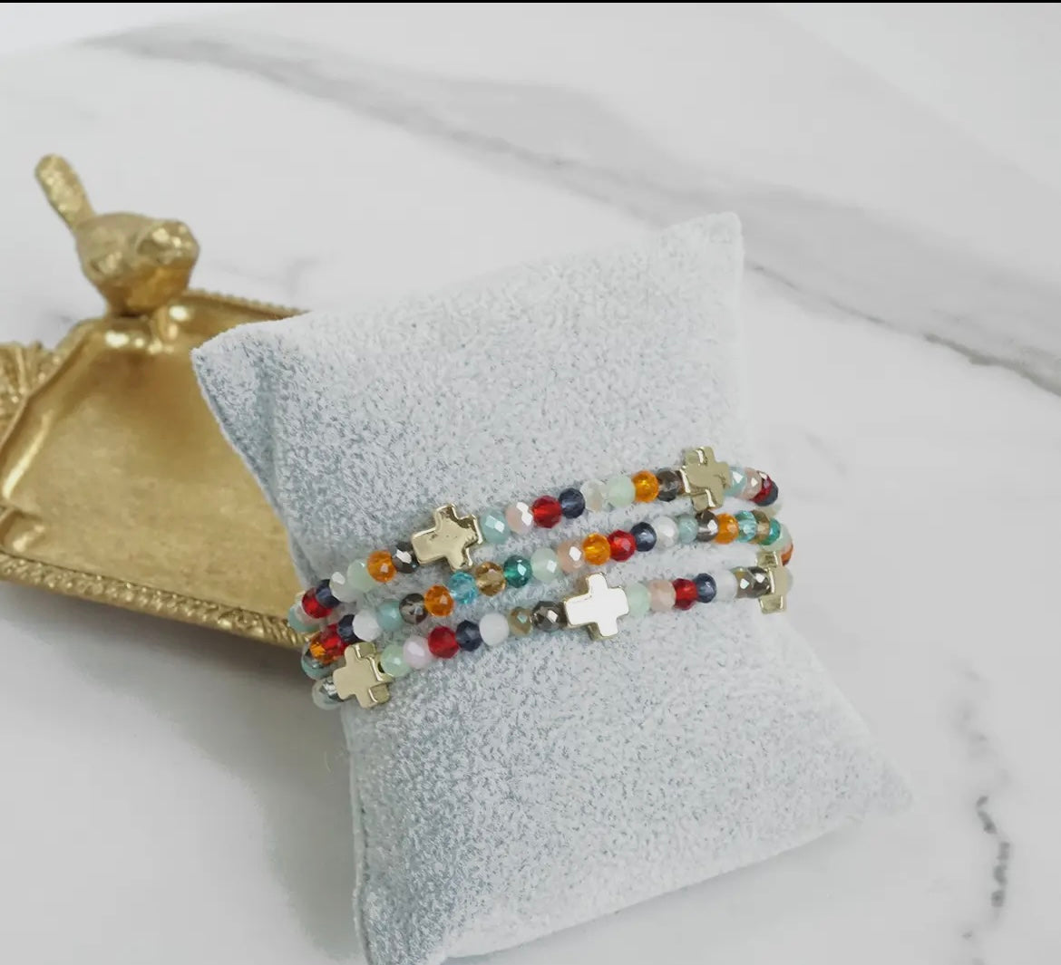 Mini Cross Bracelet Set