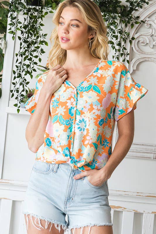 MULTI COLOR FLORAL TOP