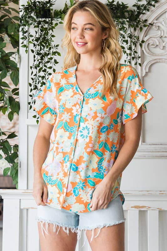 MULTI COLOR FLORAL TOP
