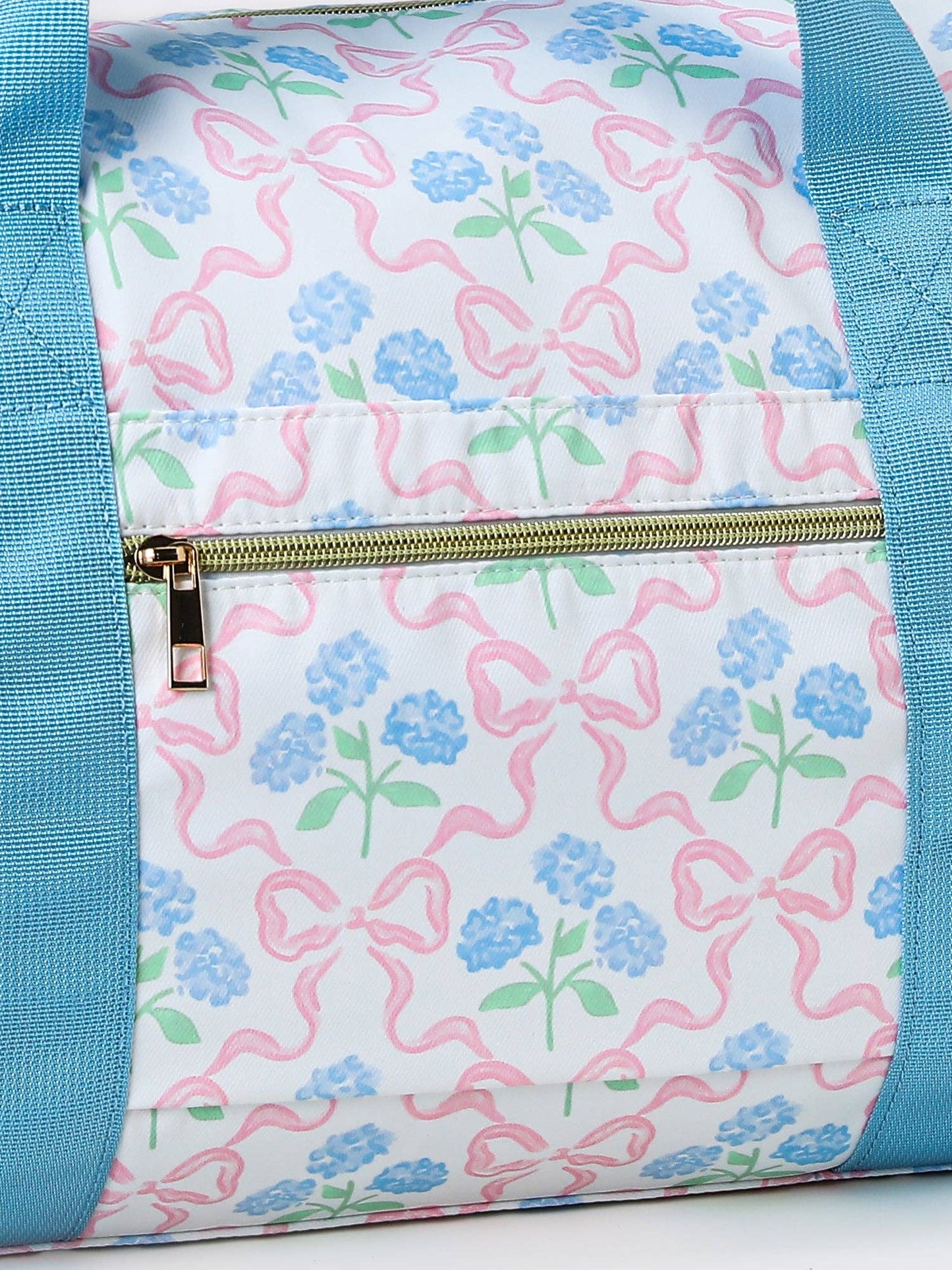 Women Bow Print Canvas Travel Bag