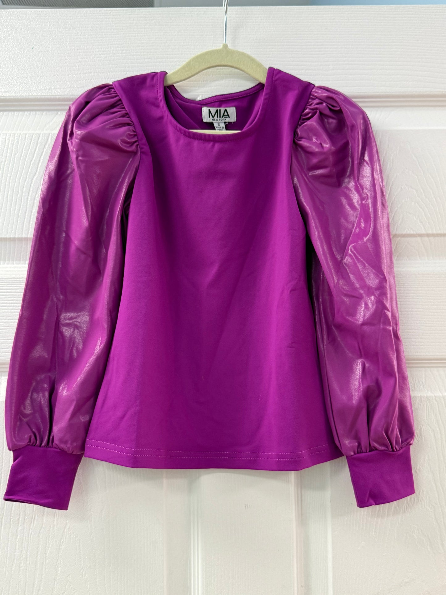 Kids Metallic Berry Top