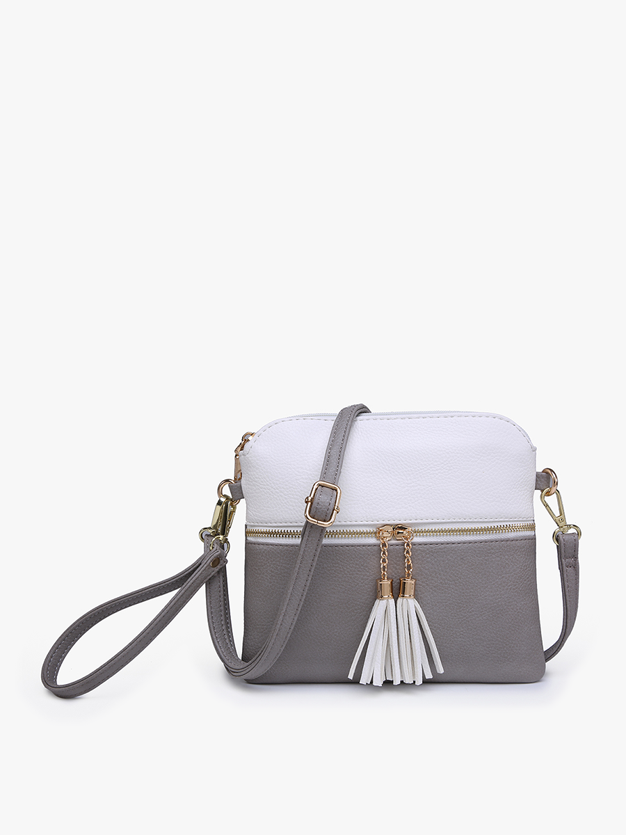 Tara Double Zip Crossbody Bag/Wristlet for Women