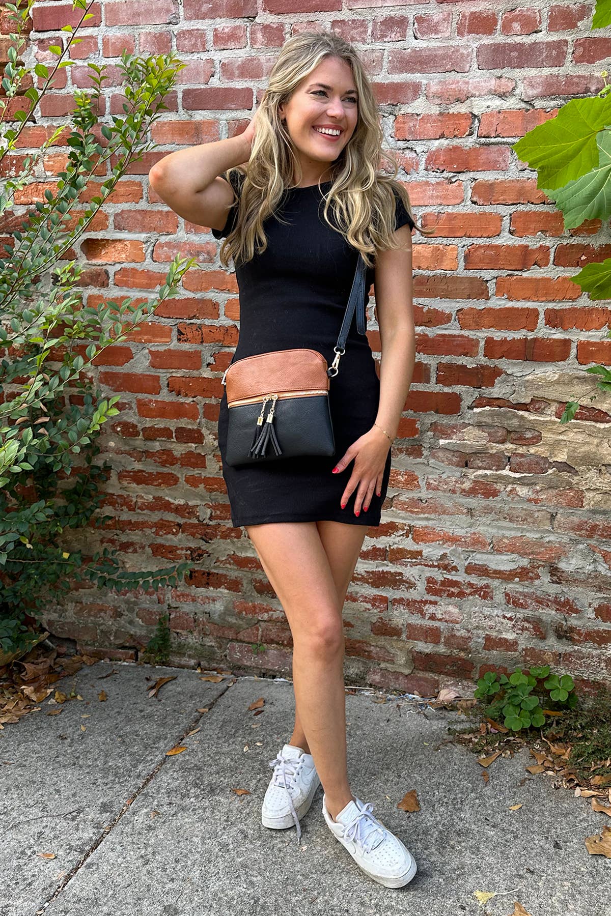 Tara Double Zip Crossbody Bag/Wristlet for Women
