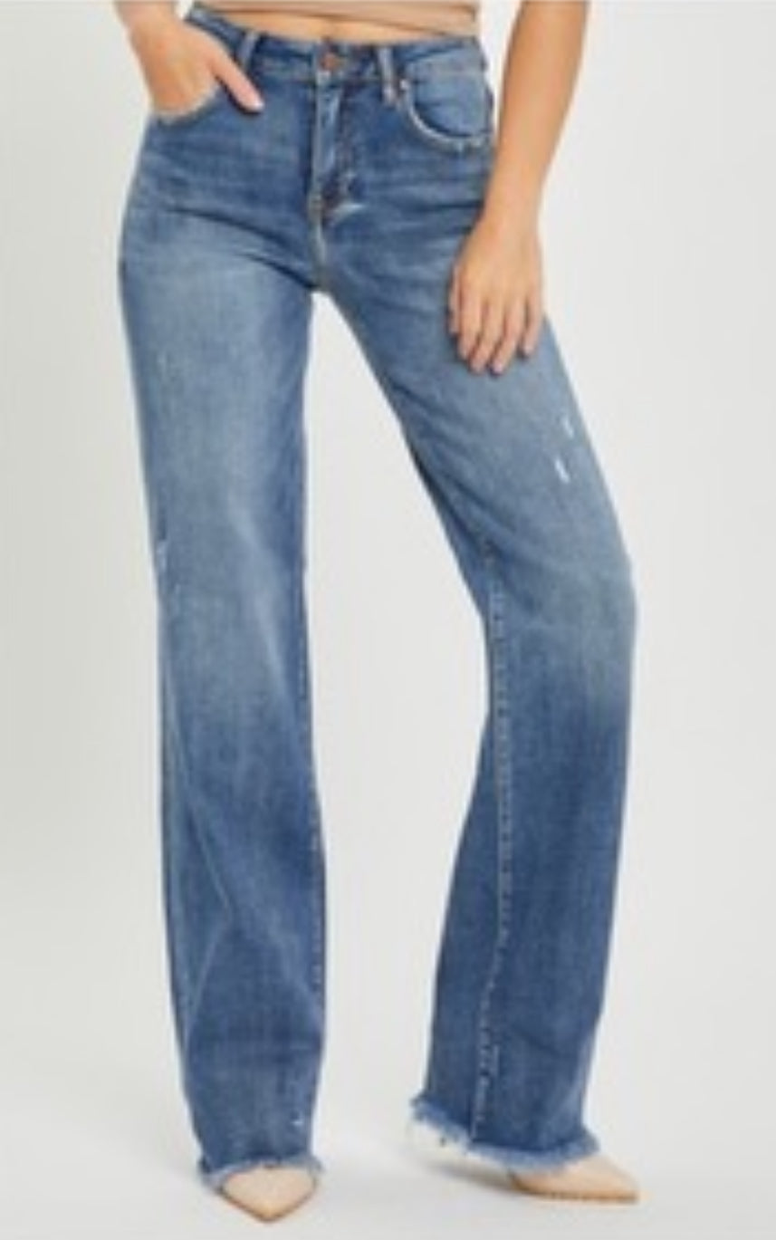 High Rise Long Straight Jean