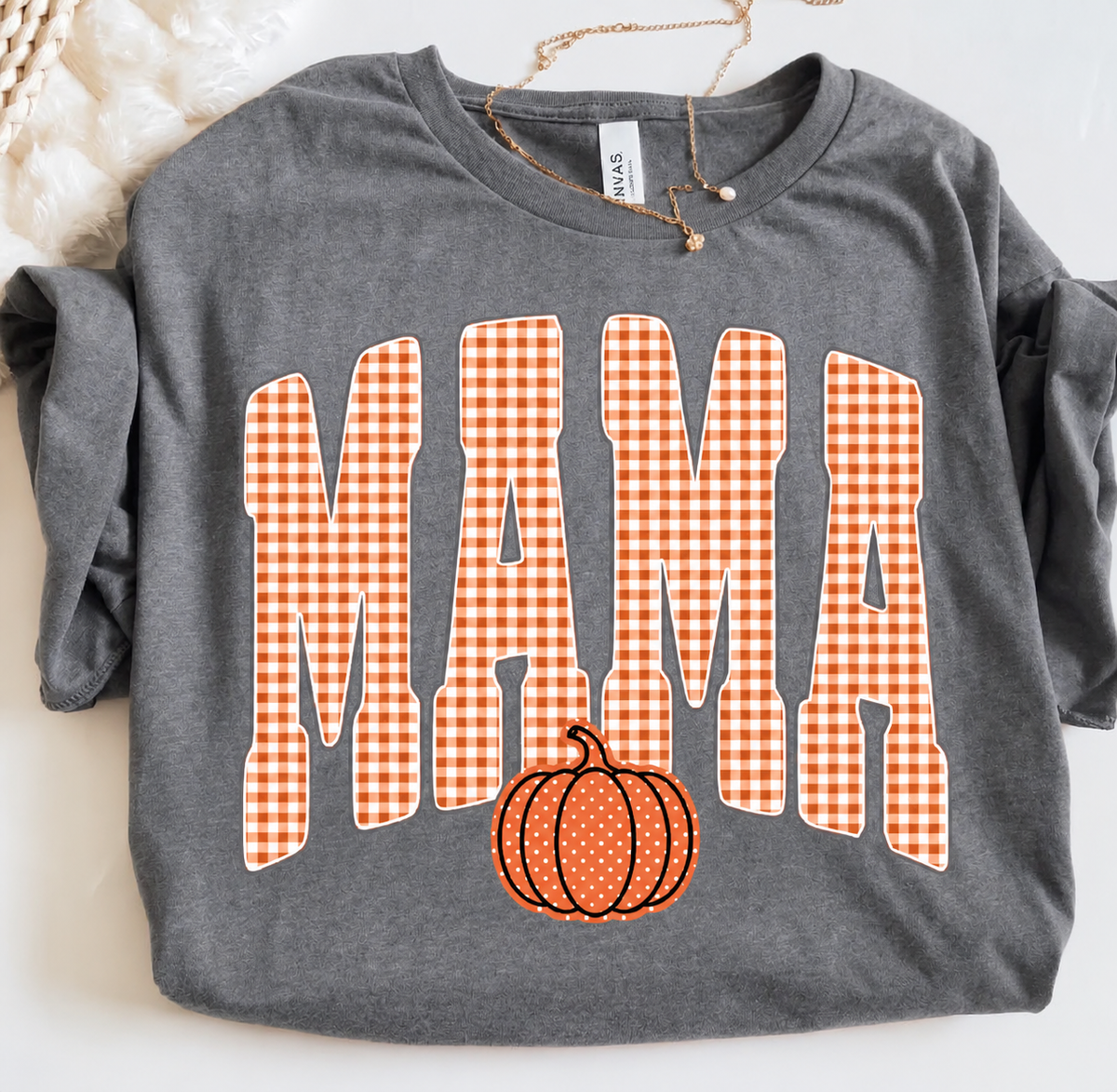 Retro Mama Pumpkin Fall Graphic Tee