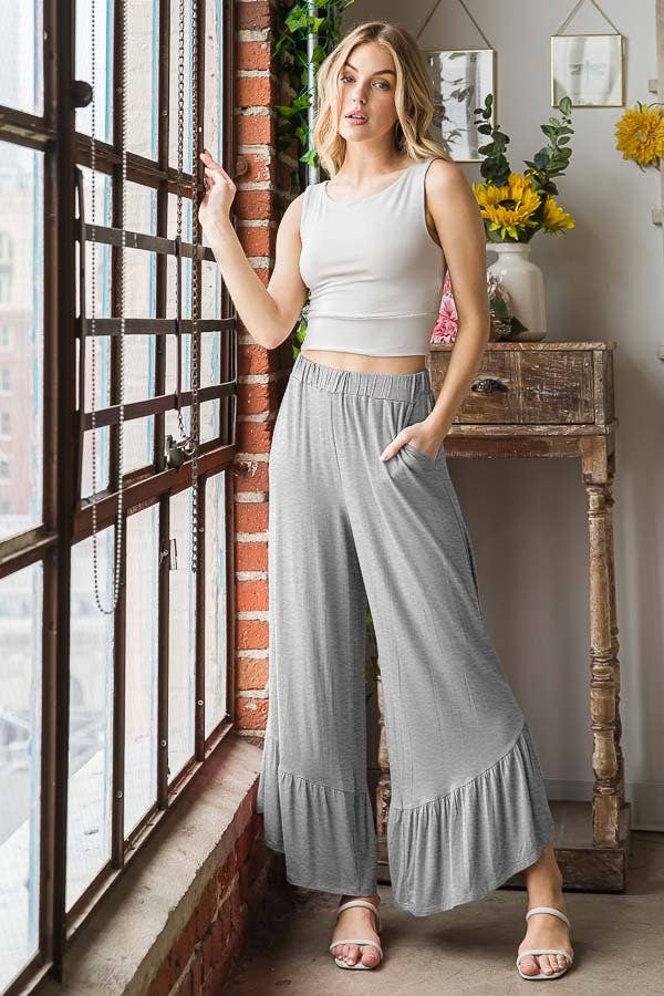 SOLID CASUAL PANTS