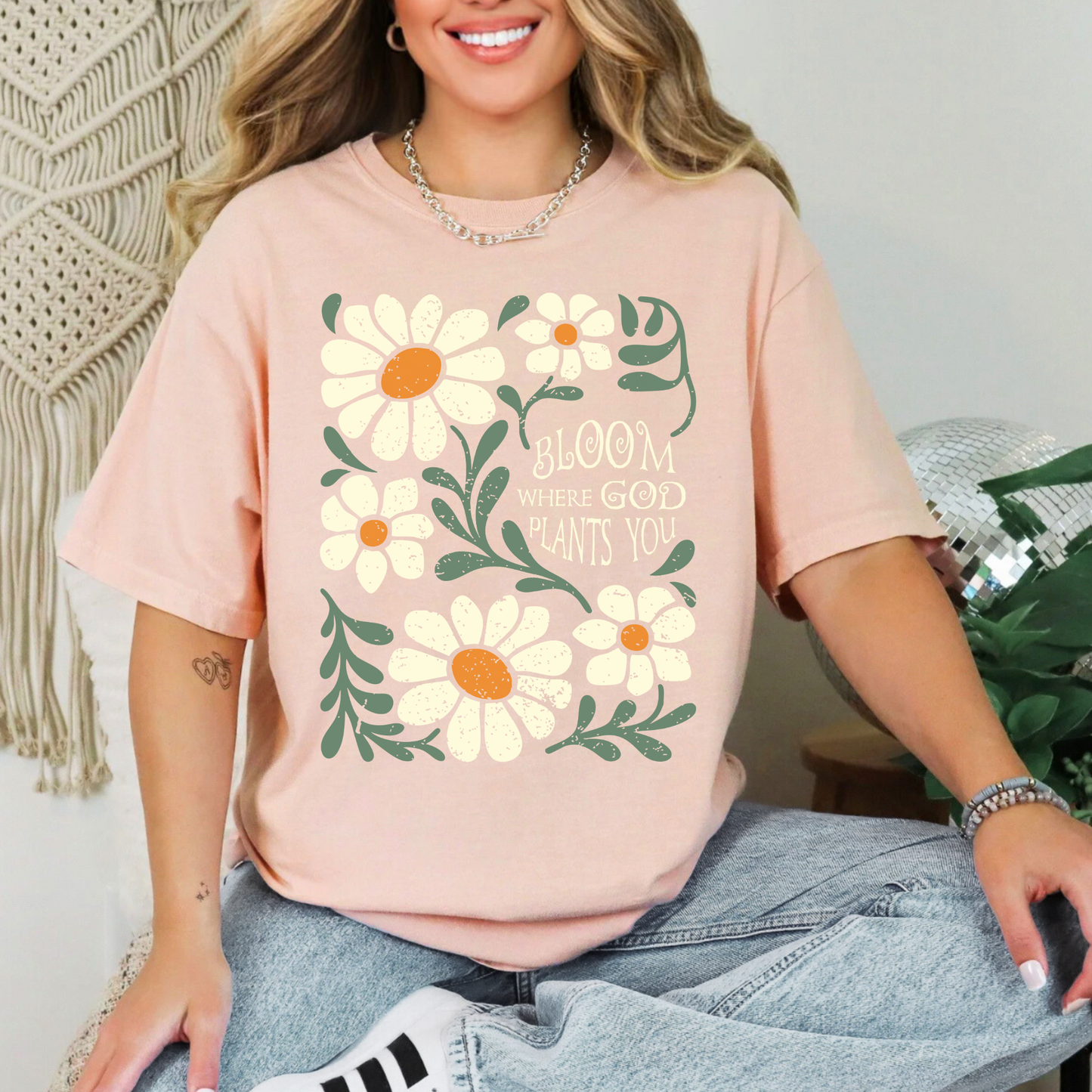 Bloom Where God Plants You Comfort Colors Christian T Shirt