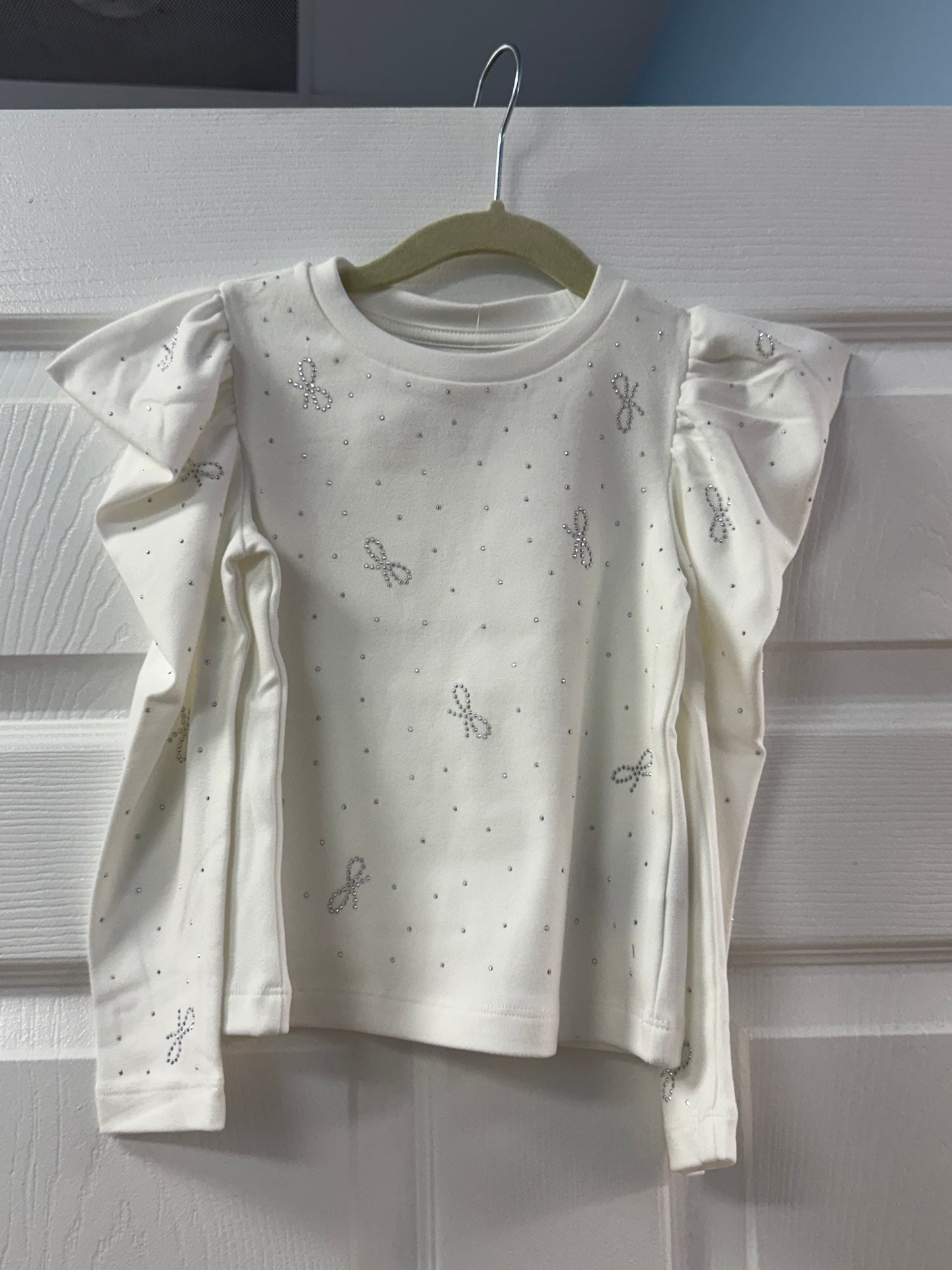 Kids Puff Sleeve White Top