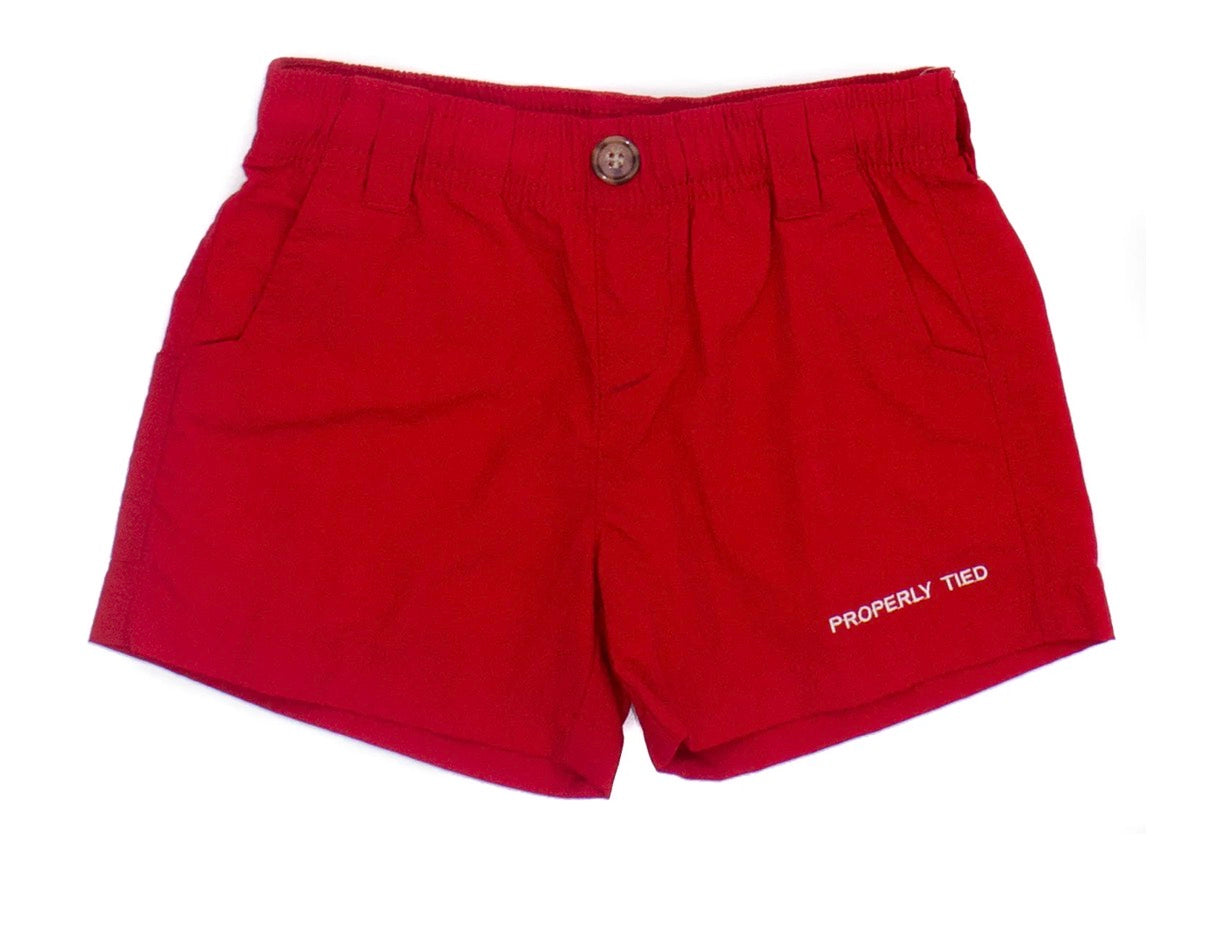 Boys Red Mallard Shorts