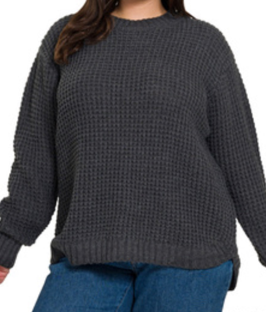 Waffle Knit Sweater