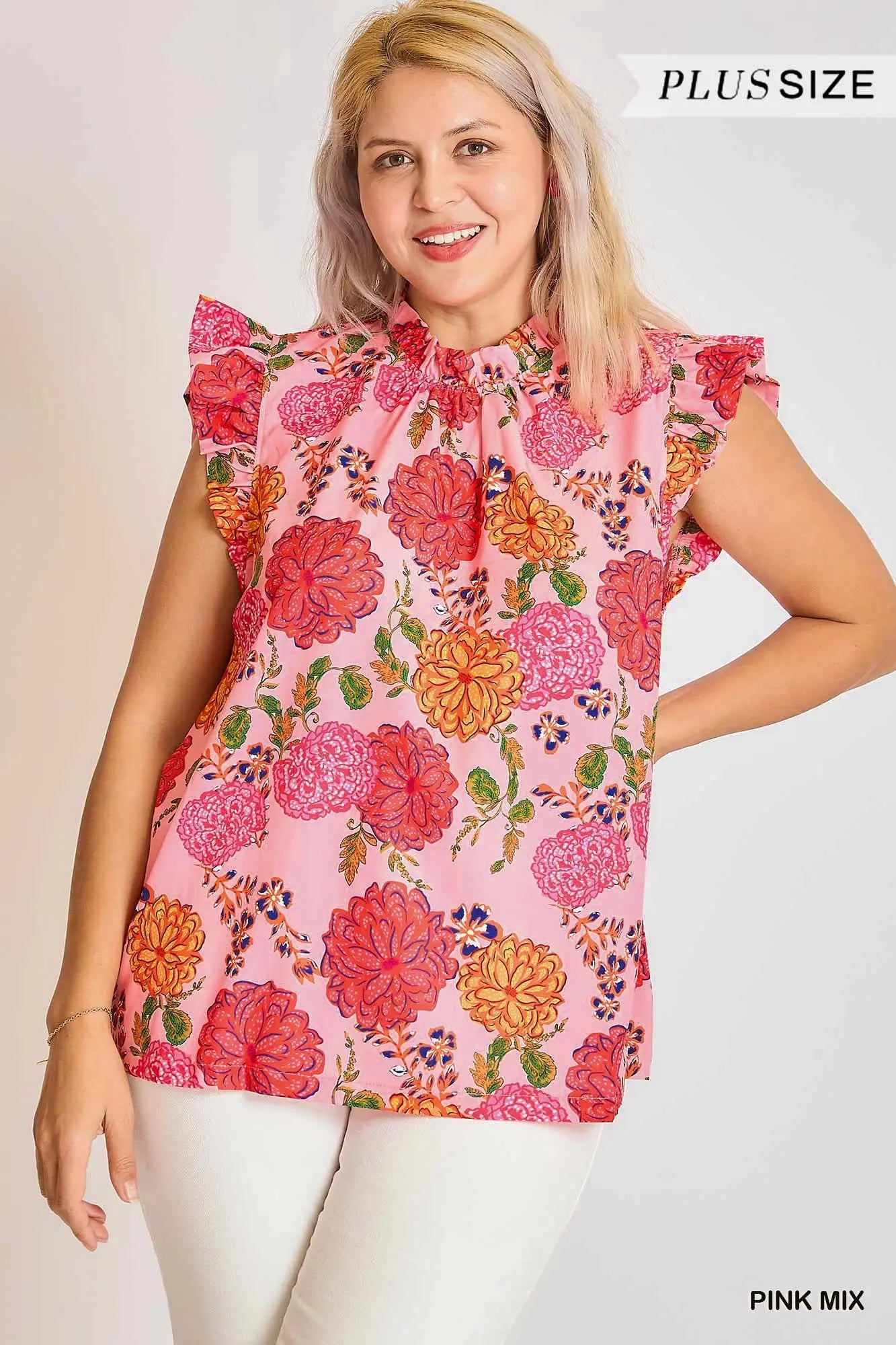 Pink Floral Blouse