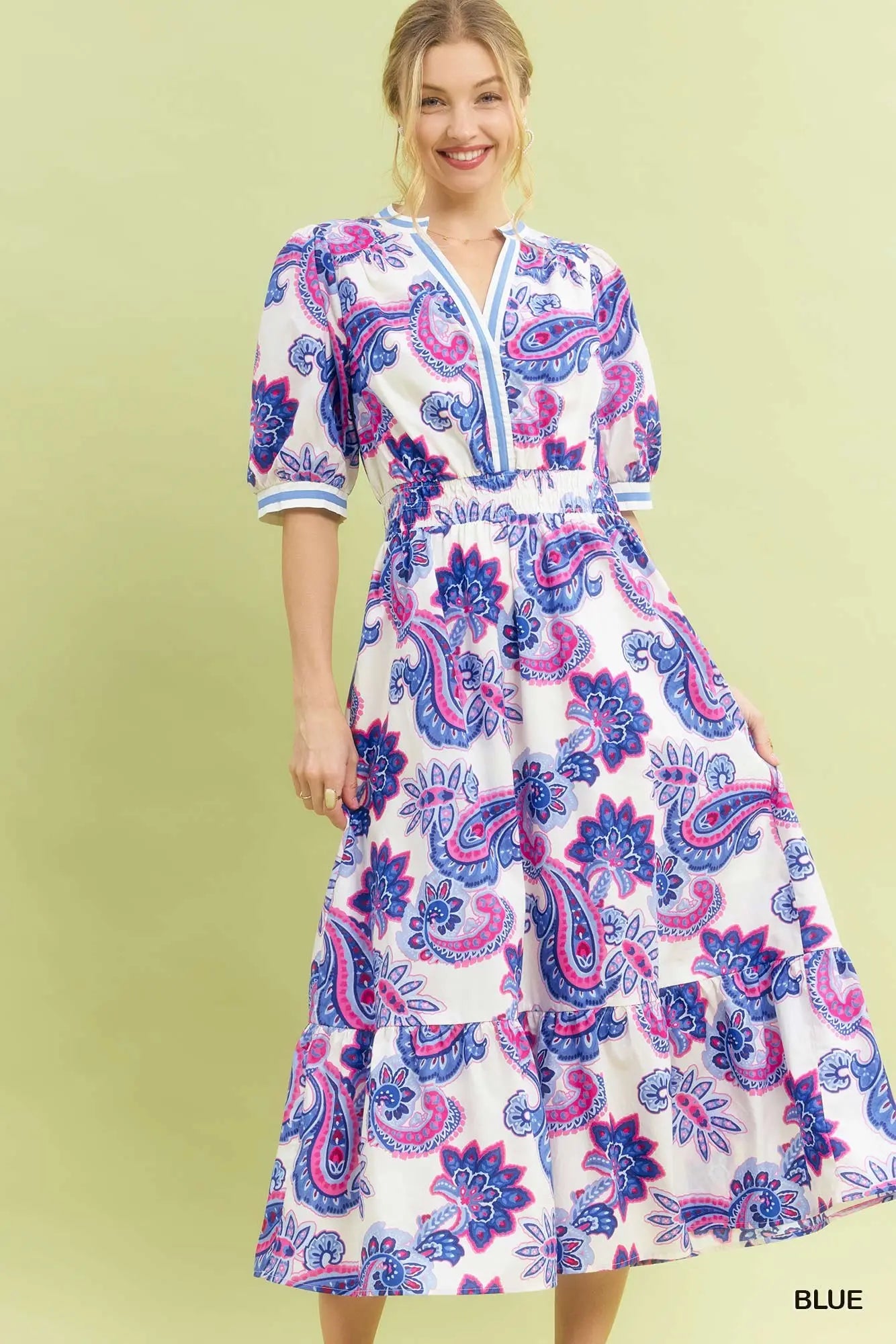 Smocked Waist Maxi Dress