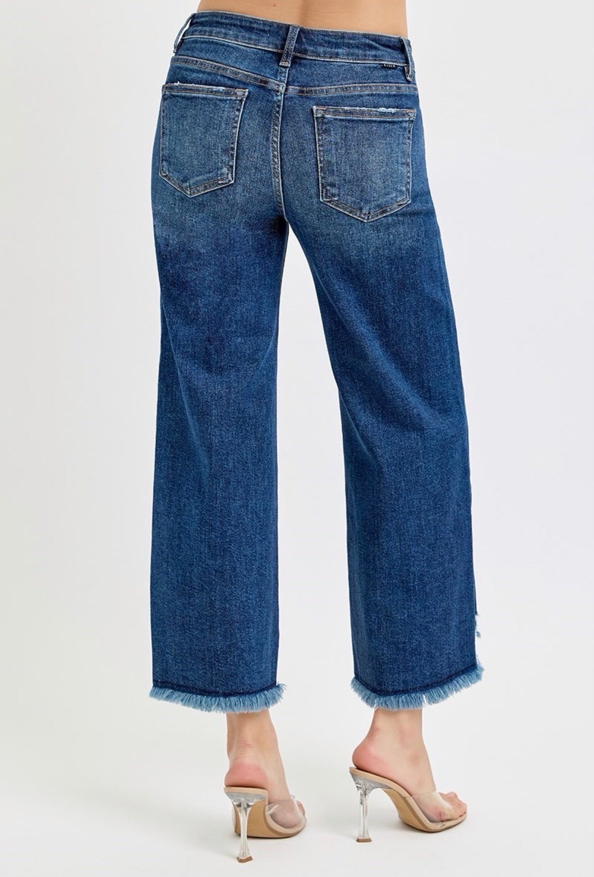 Cropped Wide Leg Jeans