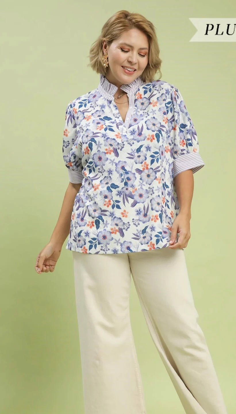 Light Purple Floral Top