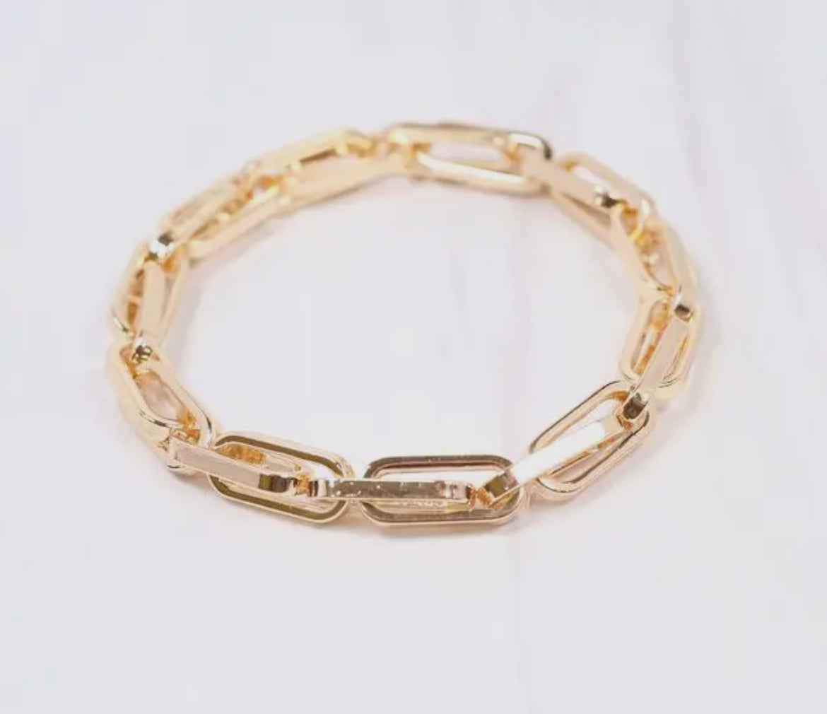Shiny Gold Link Bracelet