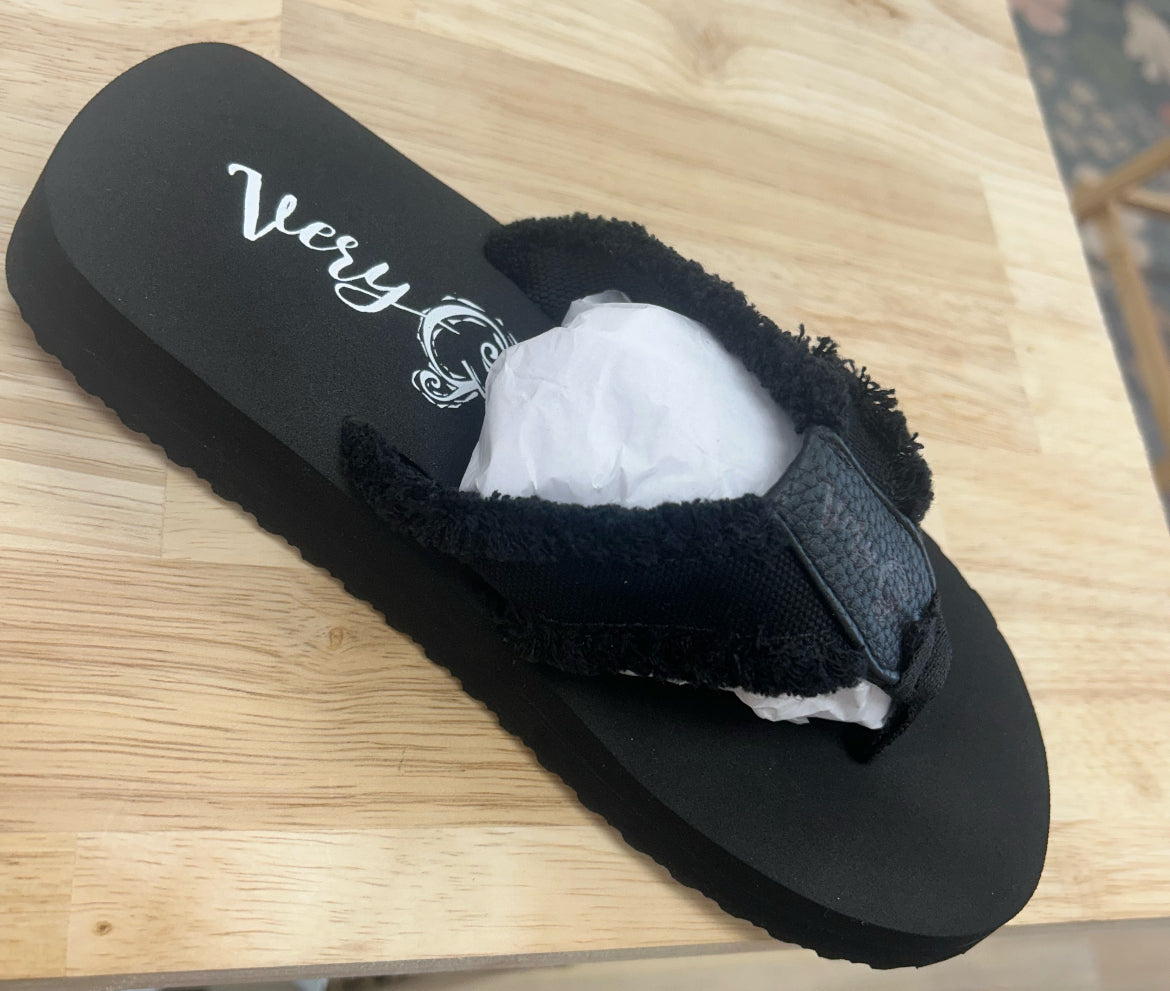 Black Flip Flops