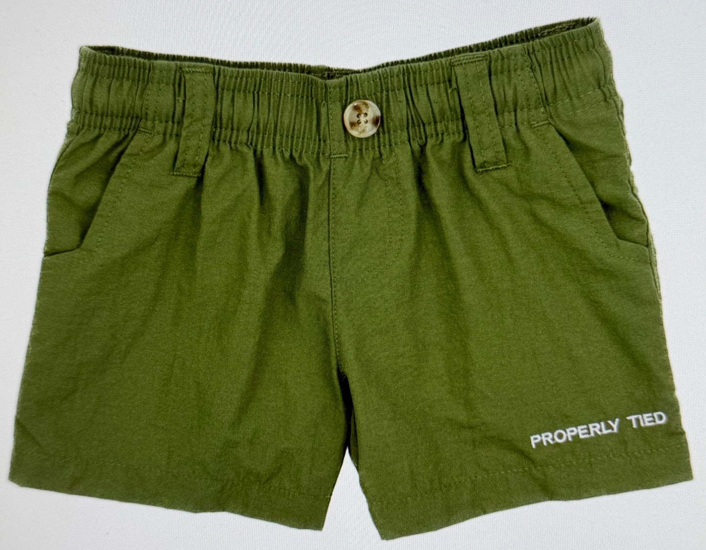 Boys Olive Green Shorts