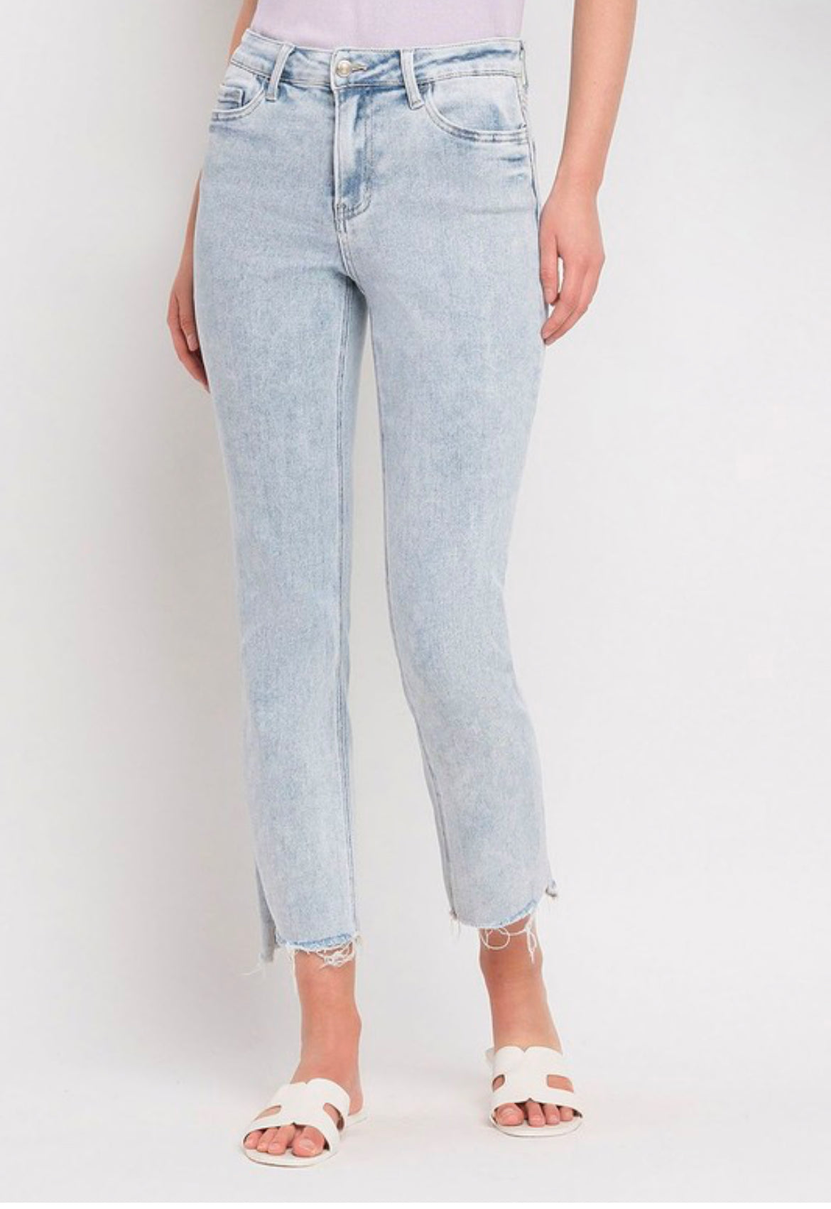 High Rise Slim Straight Jeans