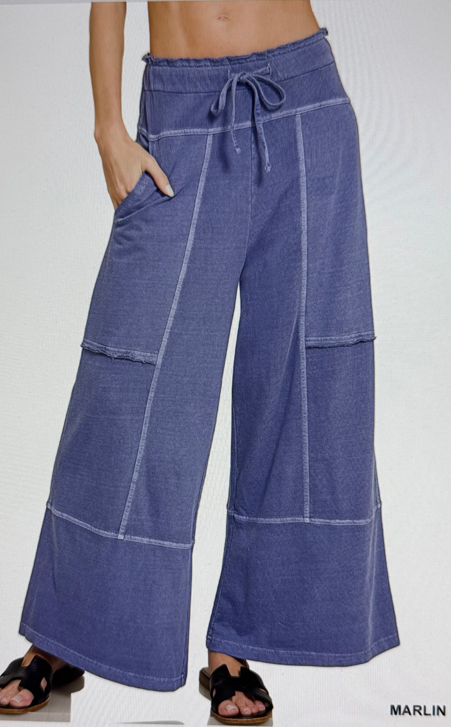 French Terry Wide Leg Pants