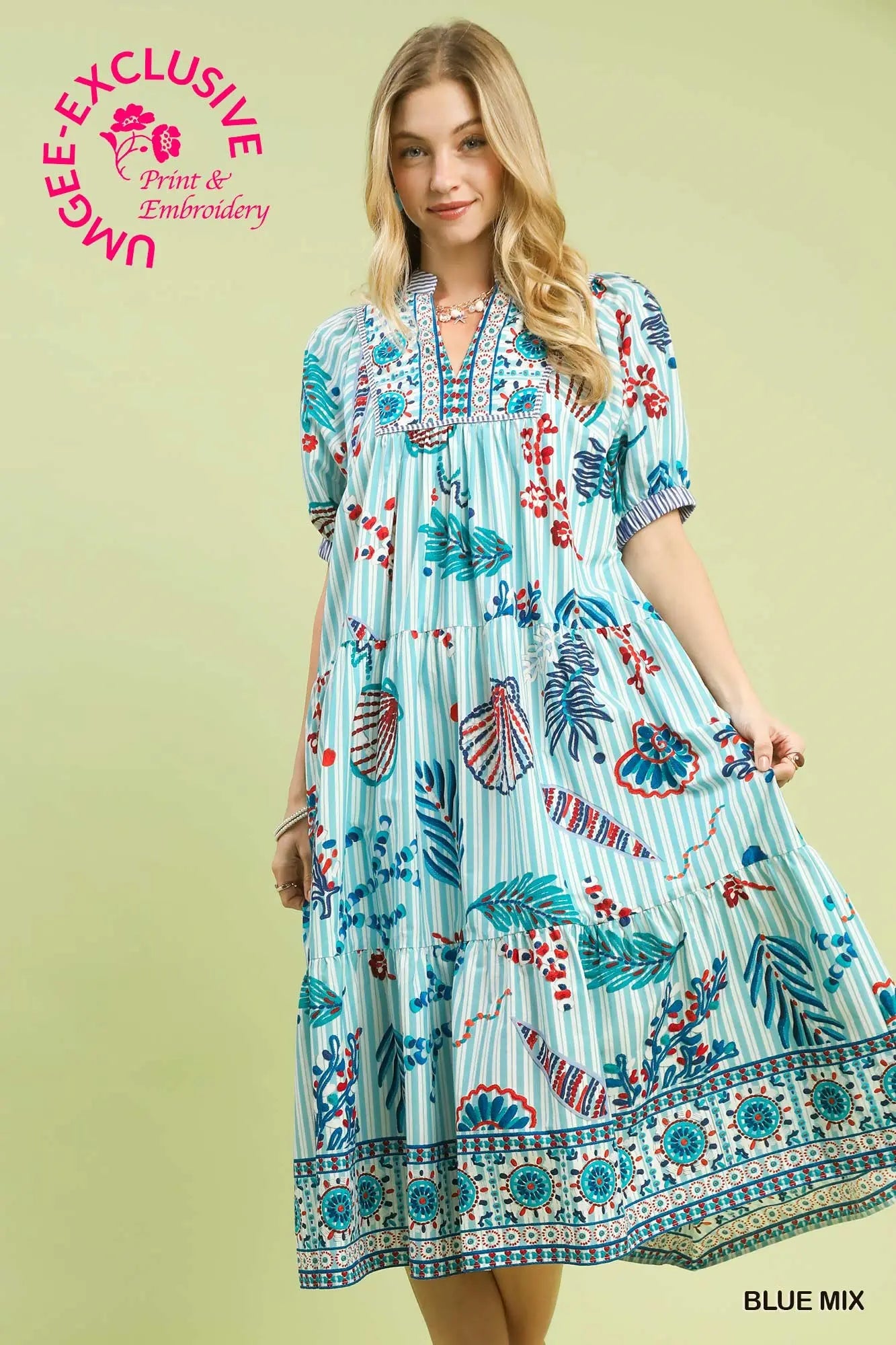 Printed Baby Doll Dress