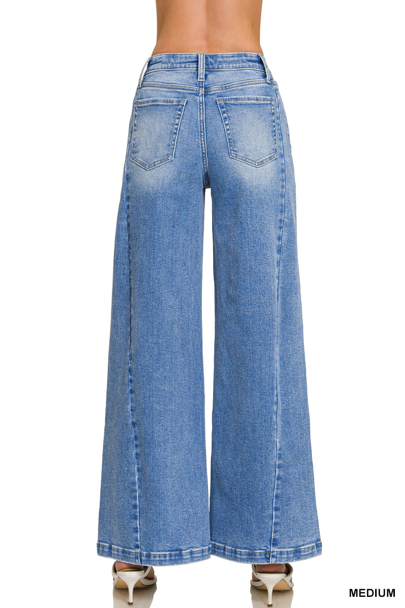 Wide Leg Light Washed Jeans