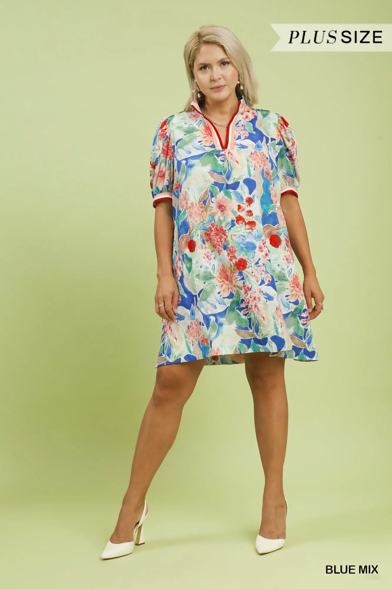 Blue Floral Mix Dress