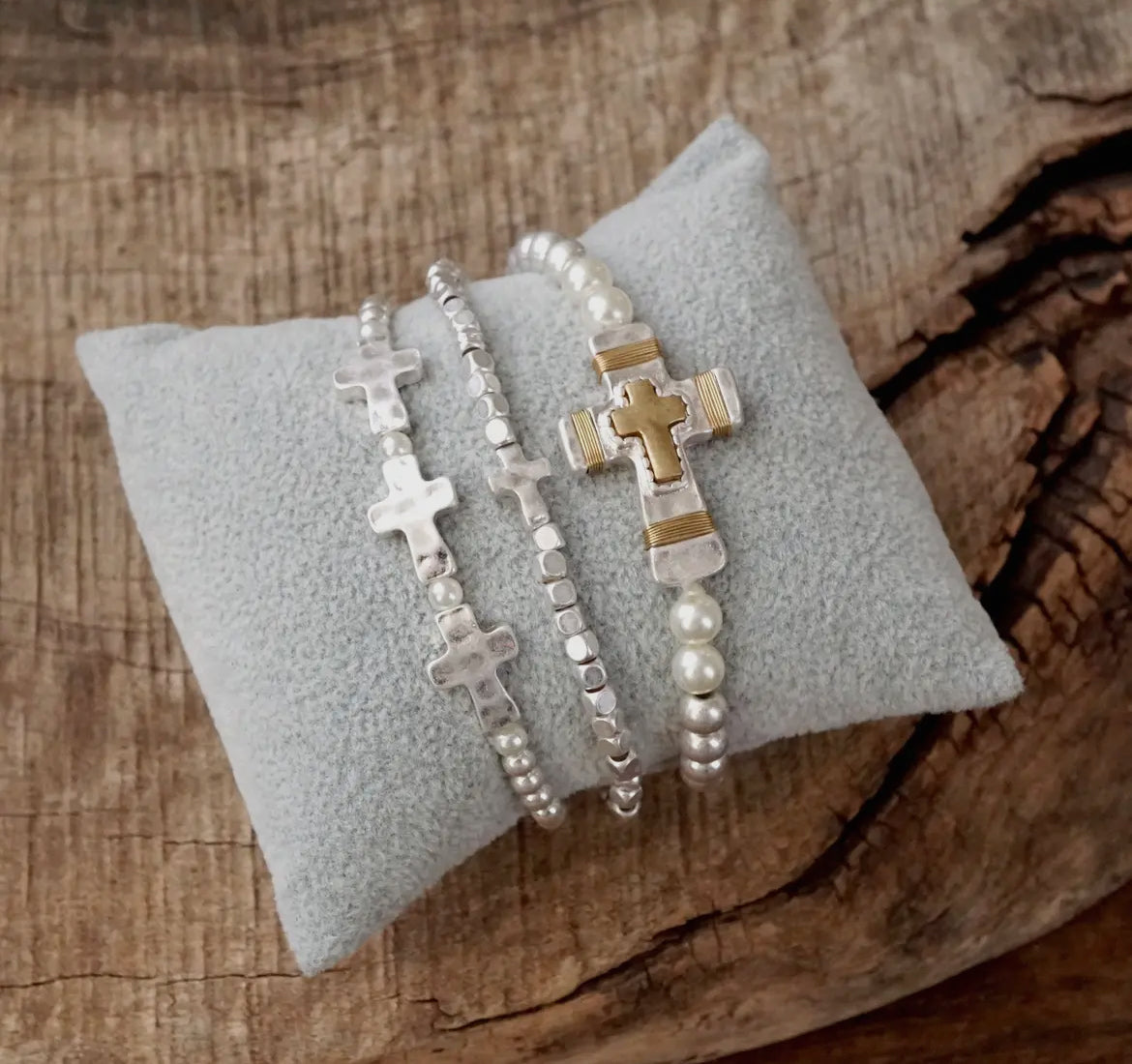 Three Stack Silver Cross