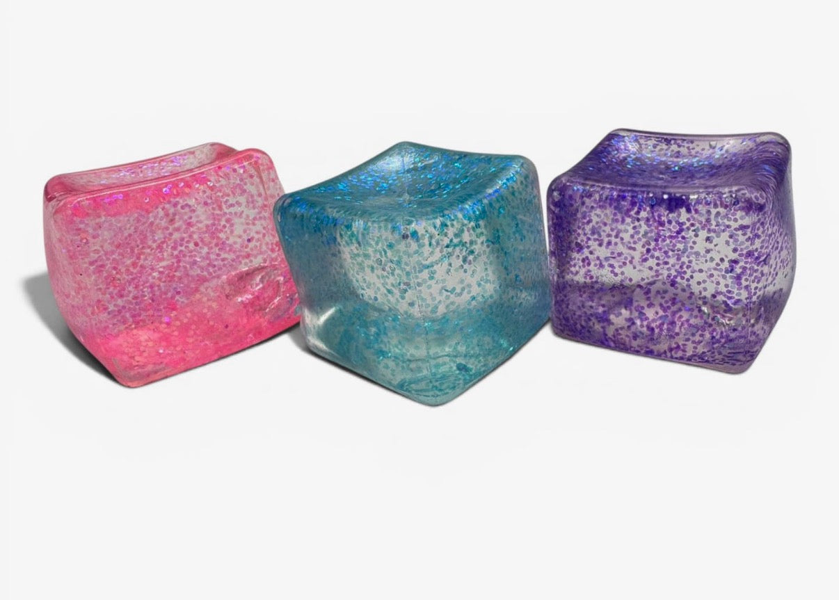 Assorted Glitter Cubes