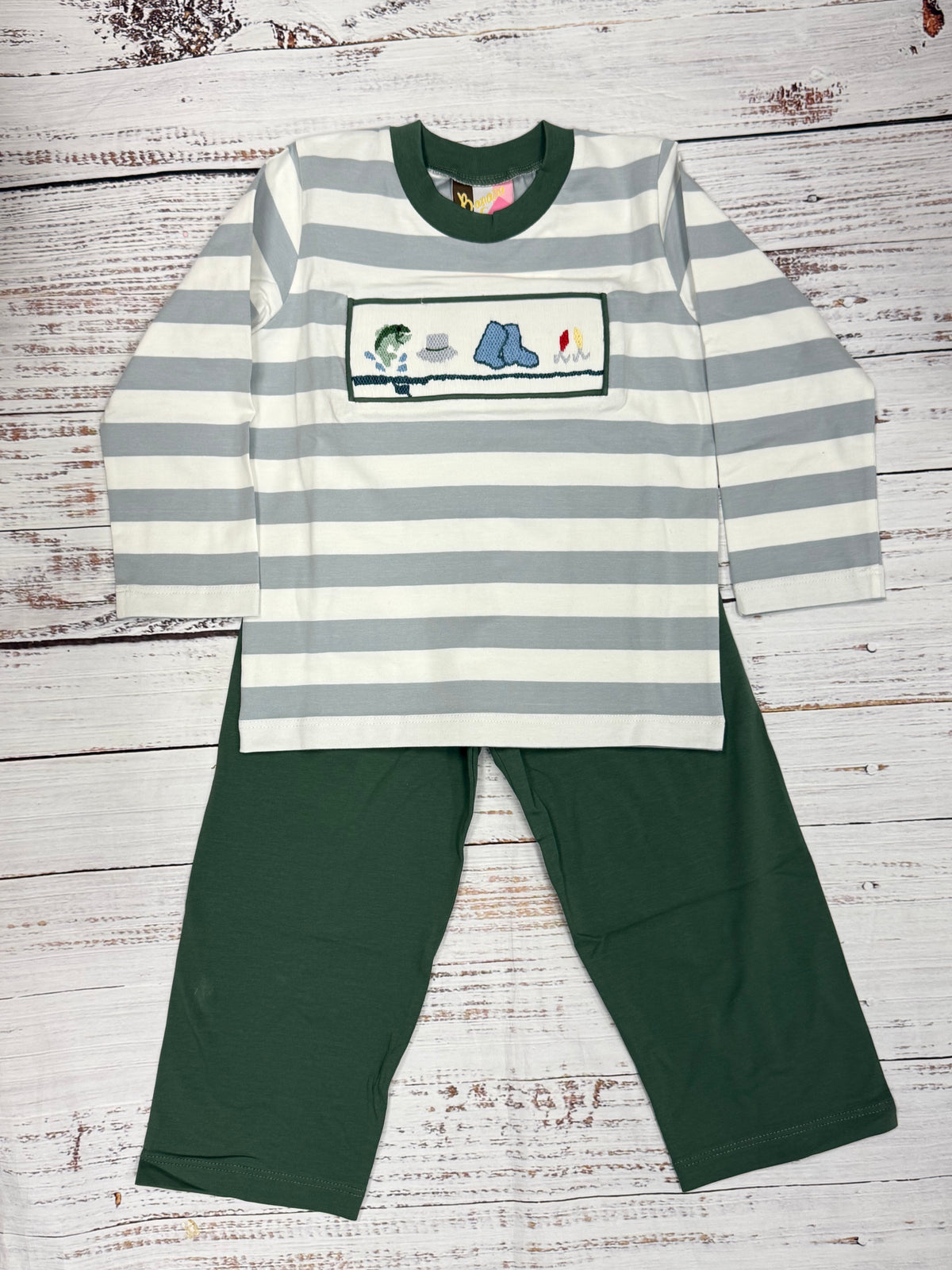 Gone Fishing Smocked Pant Set
