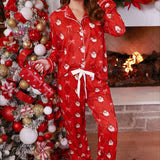 Red Santa Bow Pajamas