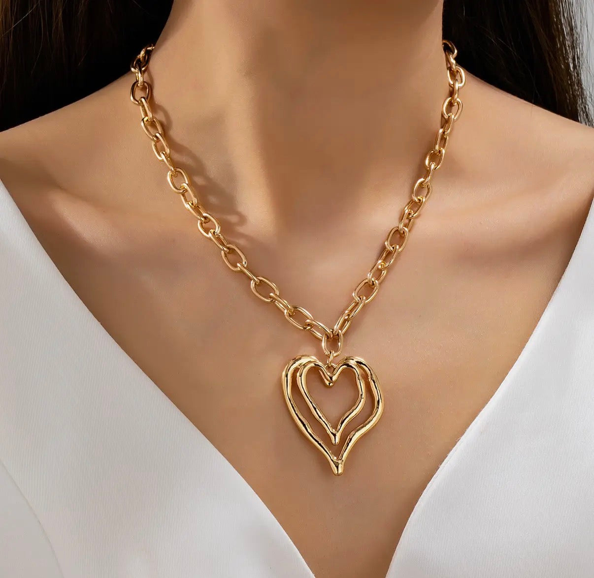Double Heart Necklace