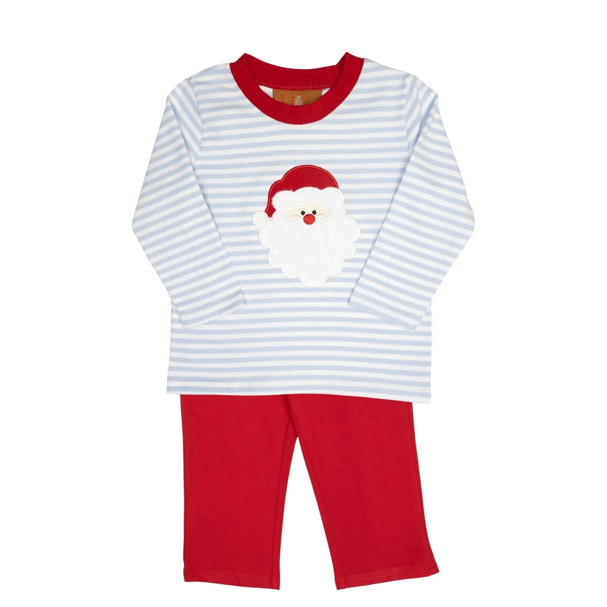 Blue Striped Santa Pant Set