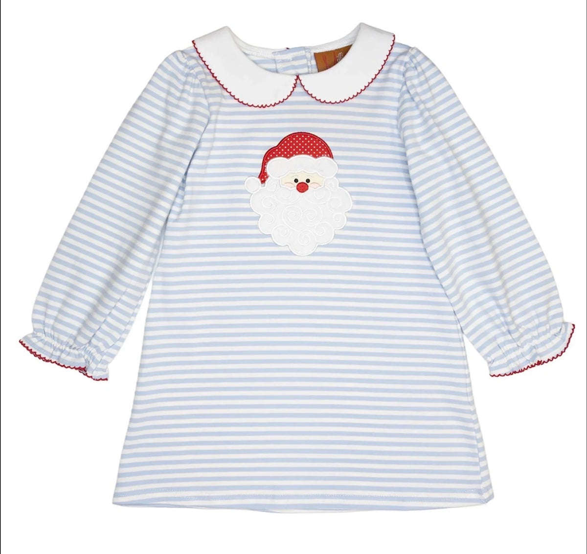 Blue Striped Santa Dress