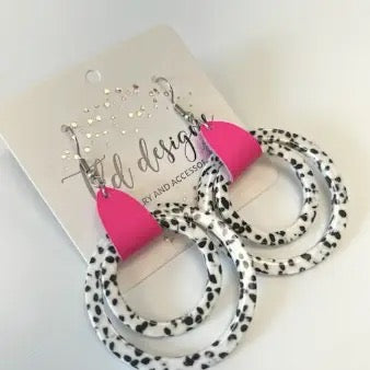 Black & White Specked Earrings
