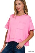 Acid Wash Cropped Tee