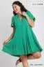 Raw Hem Button Dress