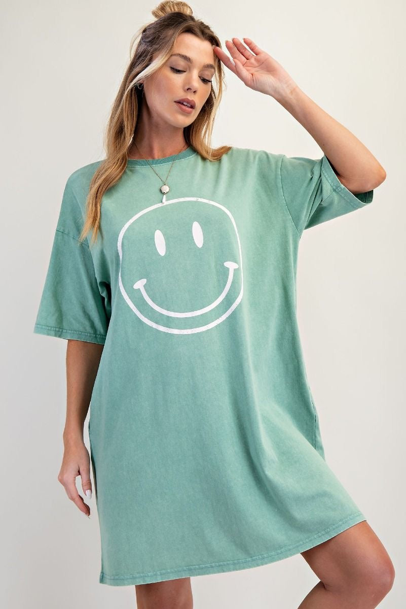 Smiley Face T-shirt Dress