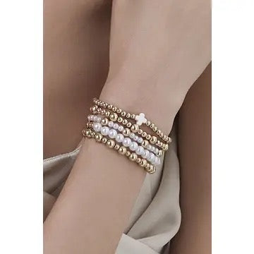 Cross Tarnish Free Bracelet Set
