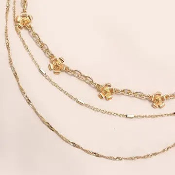 Layered Flower Necklace