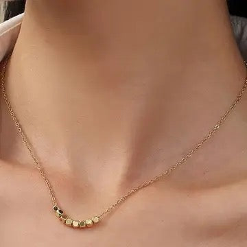 Gold Block Necklace