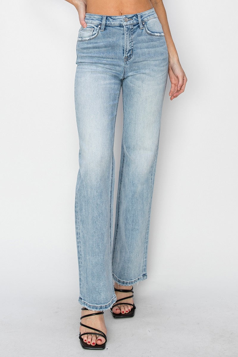 High Rise Light Wash Jeans