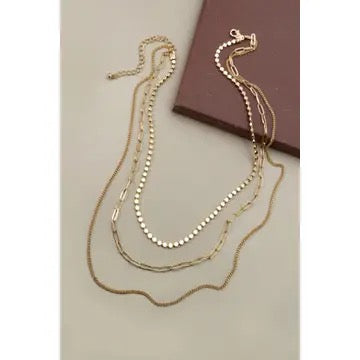 Gold Three Layer Necklace